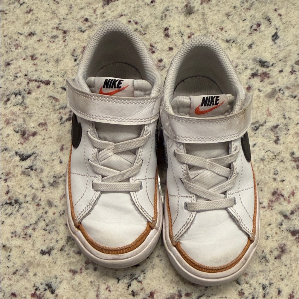 Nike Kids White and Tan Sneakers